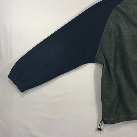 Sonoma Sport Sweatshirt Mens Large Gray & Navy Fleece Pullover 1/4 Zipper Pocket - Picture 7 of 14